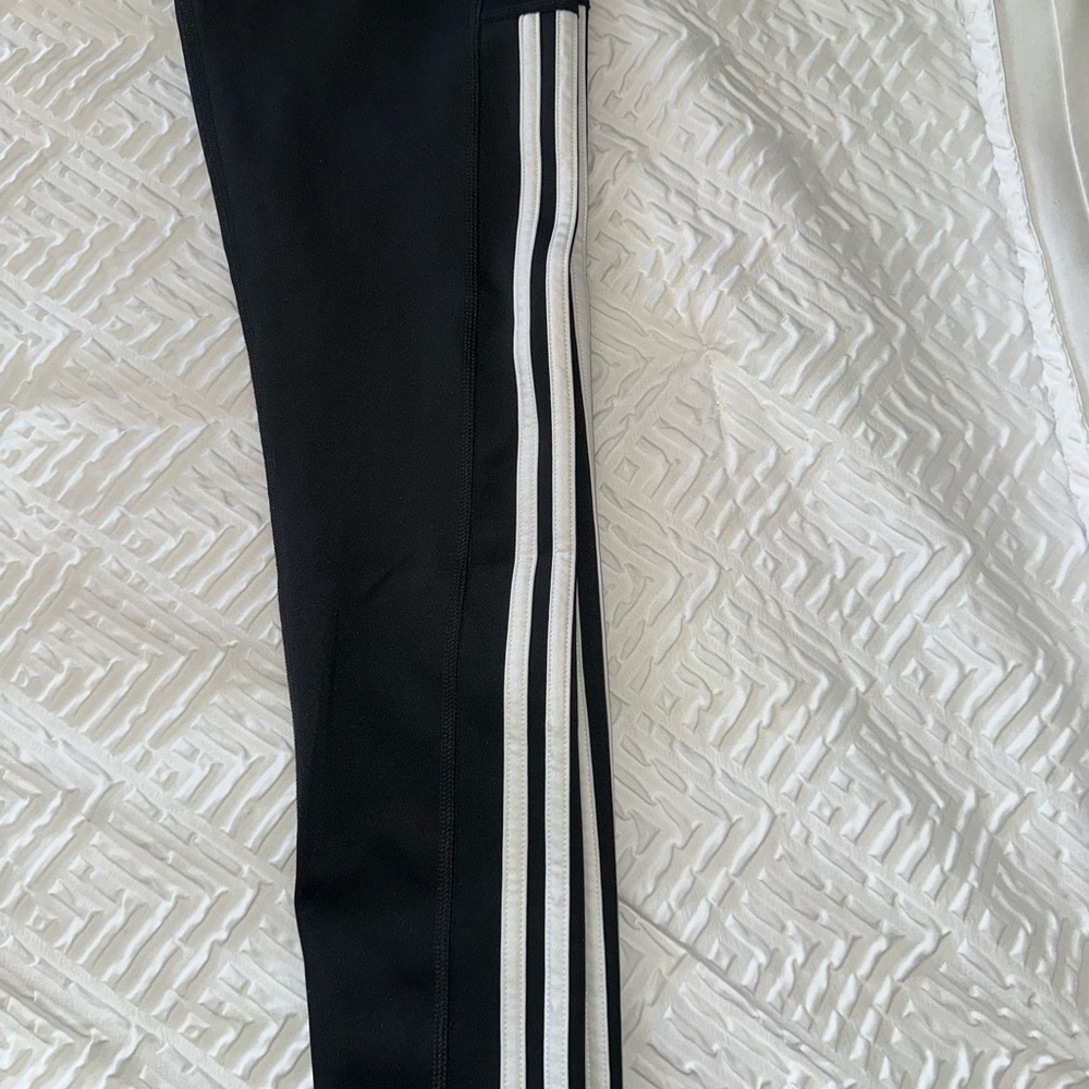 Adidas Women Black Joggers with White Stripes - Picture 2 of 7